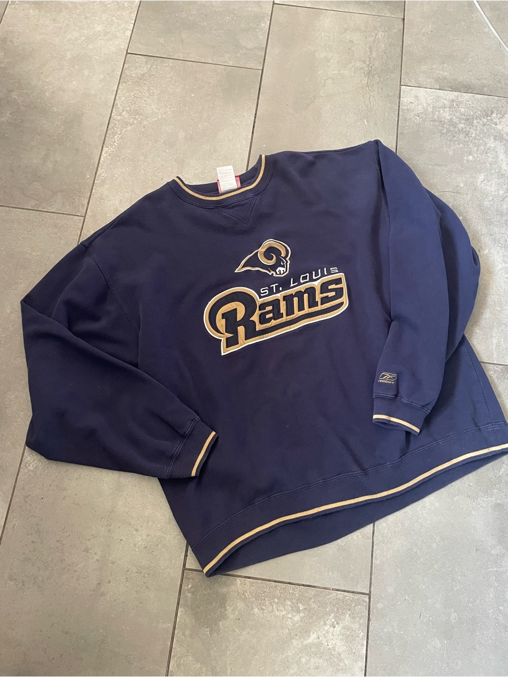 NFL St. Louis Rams Navy and Gold Crewneck Sweatshirt